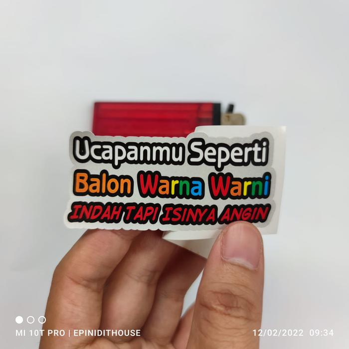 Jual Stiker Ucapanmu Balon Indah Isi Angin Humor Lucu Viral Motor ...