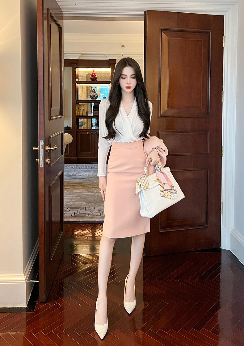 Product Introduction of Fashion Shirt Women's work shirts, satin shirts White Shirts, Long Sleeve Shirts, Korean Shirts, Blouses, Women's Shirts 30019 16