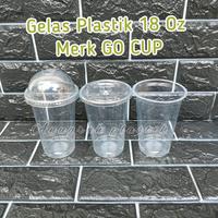 Gambar Gelas Plastik ukuran 18 oz Merk GO CUP polos bening PER SLOP - tanpa tutup, 18 oz OLALA dari Anugrah Plastik_NEW Kota Surabaya 1 Tokopedia