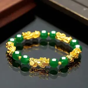 Gelang Pixiu Keberuntungan Pembawa Hoki / Gelang Pixiu Berlapis Emas / Gelang Aksesoris Pixiu