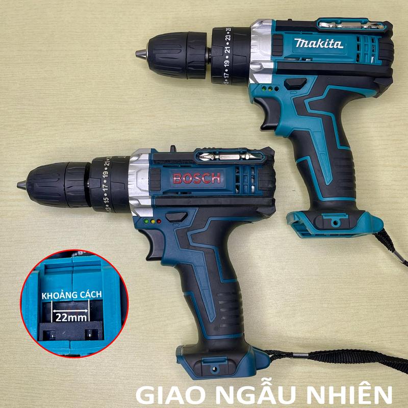 [NGẪU NHIÊN] Thân máy khoan Makita/Bosch pin 3 chức năng 21v CHÂN PIN 22MM (có chế độ búa)