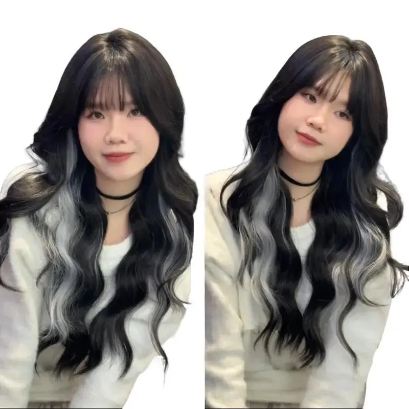 DJ- 78 tóc giả nguyên đầu xoăn lơi baby light 60cm ( ngôi ziczac vip) Wig Women Nữ