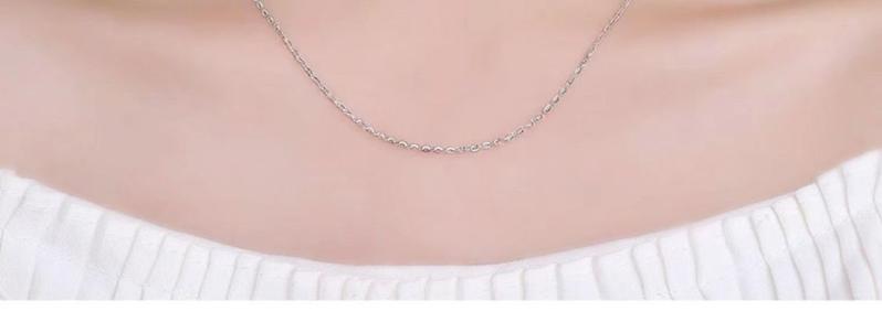 Product Introduction of S925 Sterling Silver Necklace Women's Necklace without Pendants Clavicle Necklace Non-Fading Box Thin Chain Simple Lengthened Single Chain 7