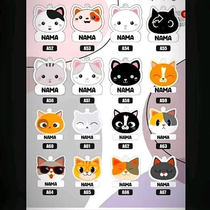 KALUNG KUCING CUSTOM NAMA DAN GAMBAR COCOK UNTUK DI PAKAI DI BINATANG KESAYANGAN ANDA DI RUMAH BISA CUSTOM 3
