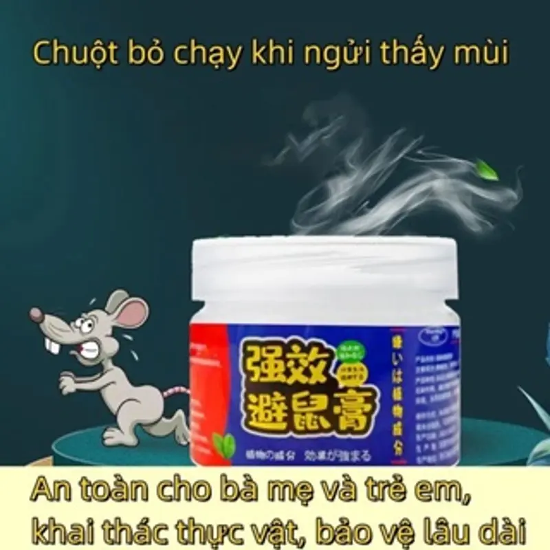 Đuổi chuột, thuốc đuổi chuột trong nhà, sáp đuổi chuột chiết xuất thực vật an toàn hộp 100g_SĐC 6