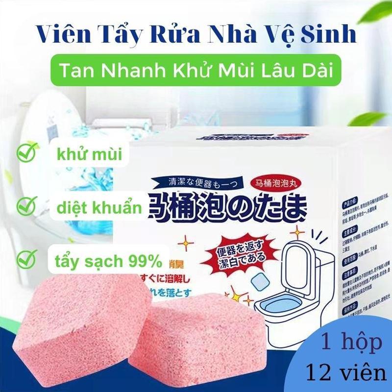 Hộp 12 viên thả bồn cầu khử mùi hương nước hoa khogiasi247 Làm Sạch