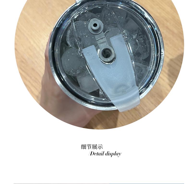 Product Introduction of Large Ice Cup Food Grade Vehicle-Borne Cup Portable Cup Cold-Keeping Dual-Use Summer Coffee Cup Stainless Steel Vacuum Cup 9