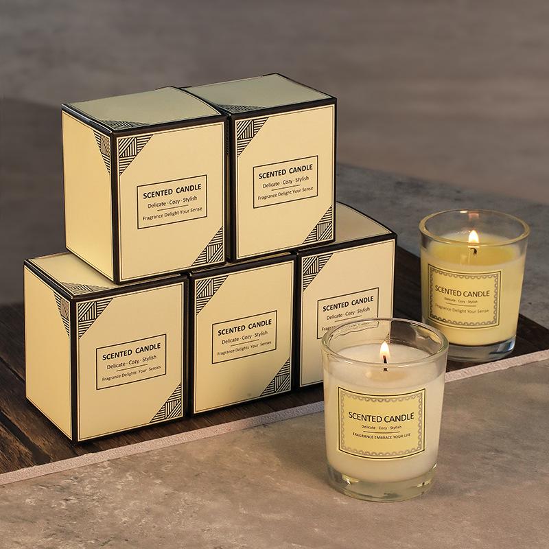 Product Introduction of 50g Lavender Scented Candle Natural Soy Wax Candle with Gift Box Coconut Scented Relax 11-Hour Long-Lasting Premium Candle for Home Decor Weddings 3