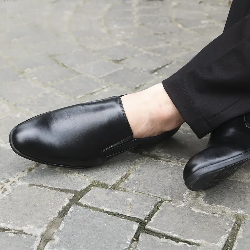 Giày Tây Xả Kho Da Mềm- Đế Khâu Bảo Hành 1 Năm, Mã CS06-2 PVC Nam Shoes 6