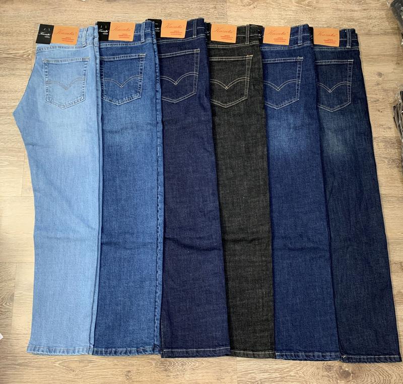 Quần Jean nam ống đứng vải co giãn màu xanh sáng kazata dáng slimfit 3