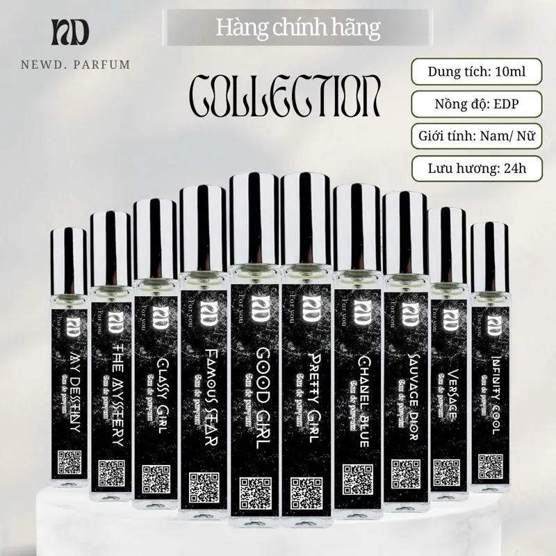 ND Perfume - BST Nước hoa nam nữ 10ml dạng xịt lưu hương 24h