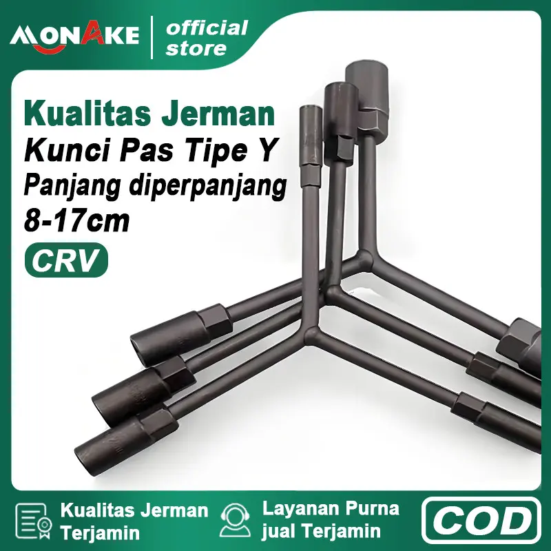 NESO German Tools CRV Kunci Pas Y （COD）PPanjang diperpanjang 8-17cm Kunci pas soket perbaikan Y-Type Wrench Kunci Sok Sock Socket Y Set Konci
