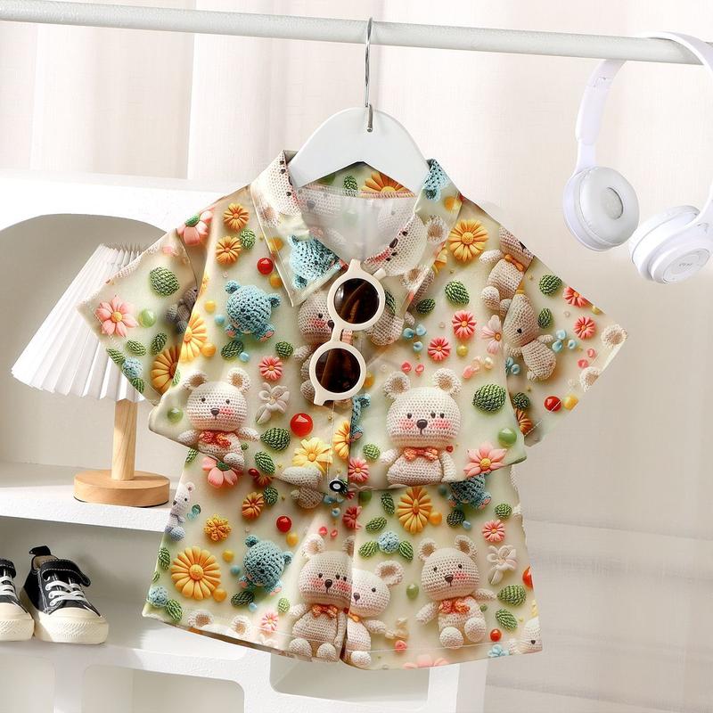Product Introduction of Bộ Nezha Mùa Hè Cho Trẻ Em, Hàng Mới Về, Bộ Sưu Tập Năm 2025, Dành Cho Bé, Áo Sơ Mi Ngắn Tay Đi Kỳ Nghỉ Quần Đùi Đi Biển Mỏng, Thiết Kế Dễ Thương Và Hợp Xu hướng, Thích Hợp Cho Bé Gái, 7104 Người Được Thu Thập 1