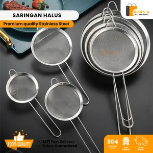 BINSA - Saringan Halus Stainless Alat Penyaring Minyak Tepung Teh Kopi Jus 363