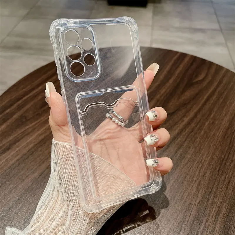 FOR ALL TYPE HP Softcase Slot Card Holder For samsung Galaxy A10S/M01S/A12/A30s/A50s/A32/A32/M32/A42/M42/A52/A52s/A22/A22s/A53/A33 5G/A51/A71/A72/A22/A20/A30/M10s/A13/A23/ A16/A06/4G/5G/M33/M53/A10 3