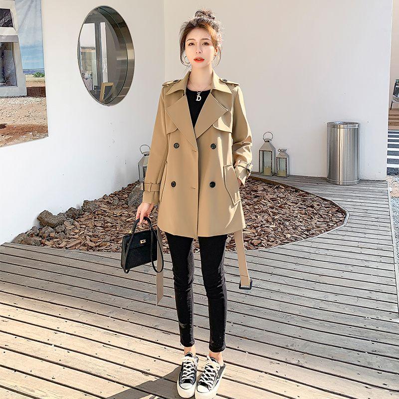 Áo khoác ngoài Nhỏ nhắn Phong Cách Hepburn, Màu Kaki, Dành Cho Nữ, Bộ Sưu Tập Xuân Thu 2024, Phong Cách Hàn Quốc, Thanh Lịch, Áo Khoác Thời Trang Cao Cấp 3