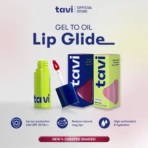 TAVI Gel to Oil Staining Lip Glide 4g - Lip Tint Lip Glide Lip Oil Pigmented Melembabkan Cocok untuk Semua Undertone