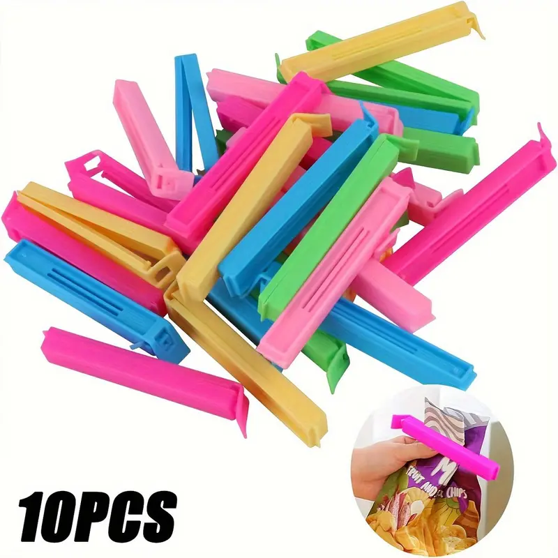 Random Color Plastic Food Bag Clip, Reusable Sealing Clamp, Moisture-proof & Dust-proof Fresh-keeping Clip, Kitchen Gadgets 5