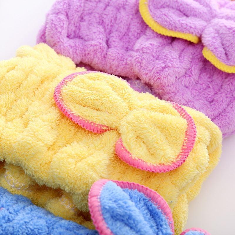 Bowknot Microfiber Shower Caps Lovely Absorbent Bathing Textile Bath Quickly Dry Hair Towel Bath Shower Hats 7