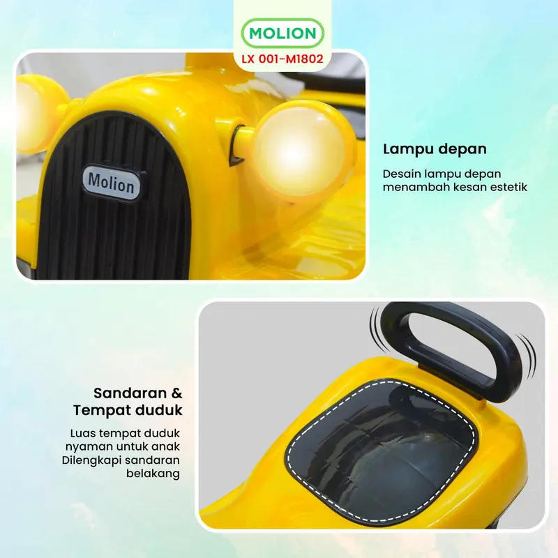 SPEEDS Mobil Mobilan Dorong Twister Car Swing Car Ride On Mobil Musik Tunggang Sporty Mainan Anak 001-M1802 3