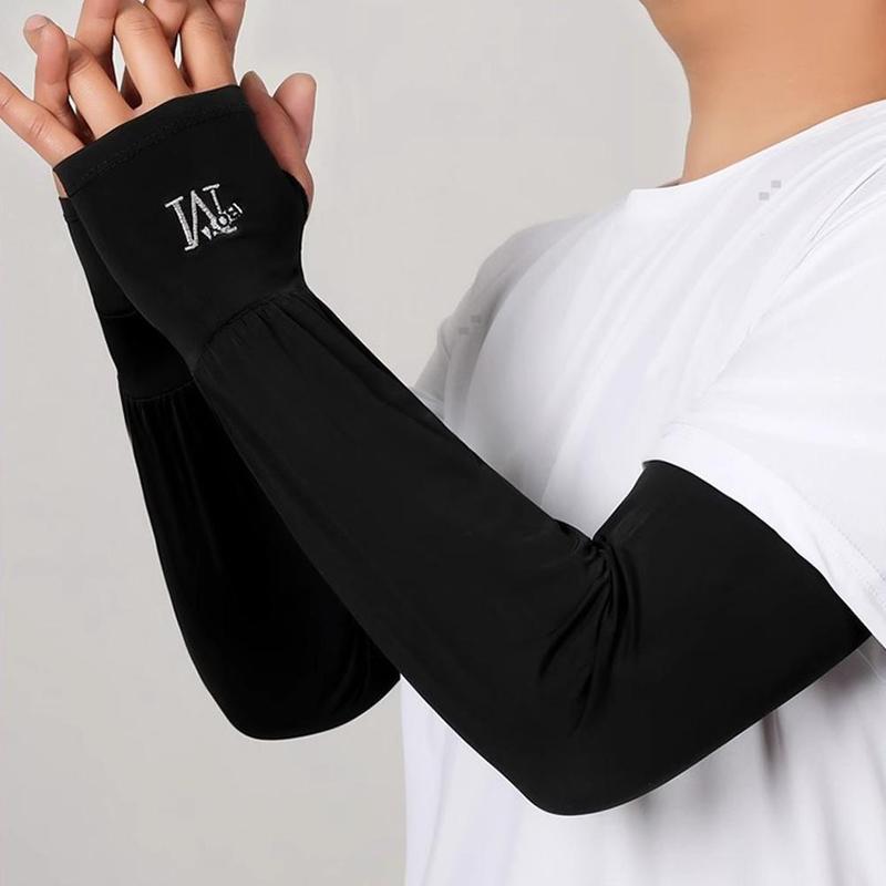 Tay Áo Cánh Dơi Chống Nắng, Dành Cho Nam Và Nữ, Có Găng Tay Hở Ngón Tay Che Cánh Tay Ngầu Băng Giá, Q4R5 Phụ Kiện Đeo Tay 2