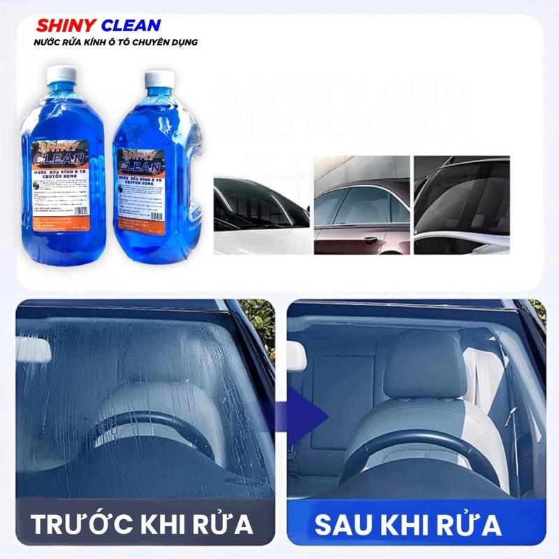 Product Introduction of 2 Lít Nước Rửa Kính Chuyên Dụng Dành Cho Ô Tô SHINY CLEAN Chính Hãng, Đổ Trực Tiếp (Không Pha), Phù Hợp Với Mọi Dòng Xe chất lỏng không bảo hành 13