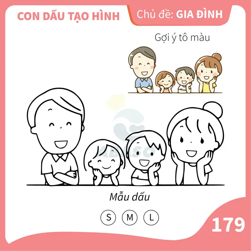 Dụng cụ tạo hình vẽ bánh Kem - Chủ đề Gia Đình 5