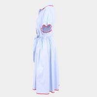 Gambar Blanka Ladies - Dress Wanita Long Contrast Lining - Biru, L dari Blanka Apparel Kota Administrasi Jakarta Utara 4 Tokopedia