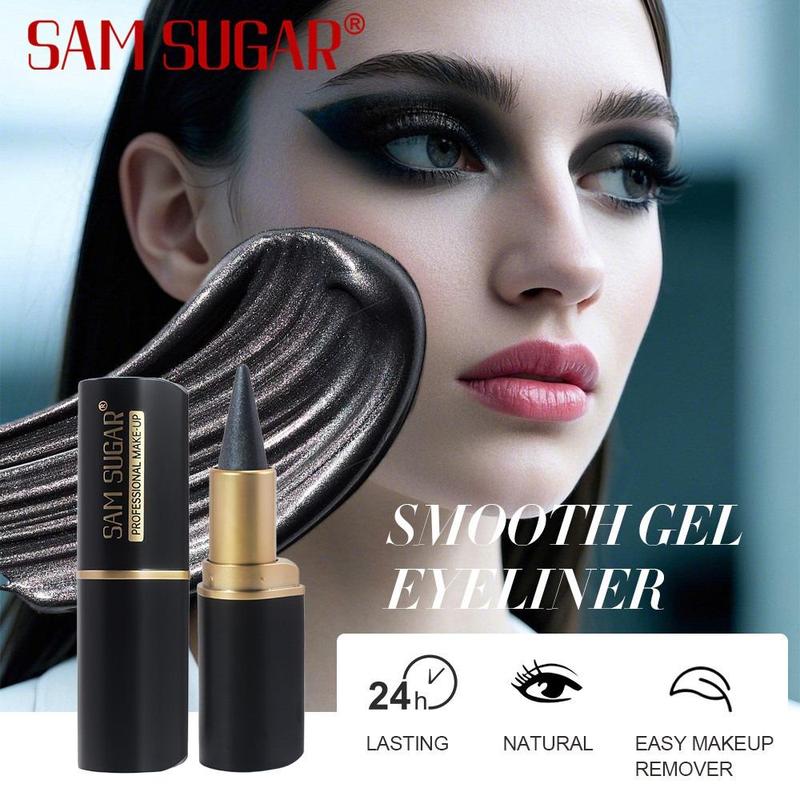 Product Introduction of Waterproof Eyeliner Gel, 2 Counts Long Lasting Smudge Proof Eyeliner, Multi-purpose Highly Pigmented Black Eyeliner for Beginners, Makeup 4