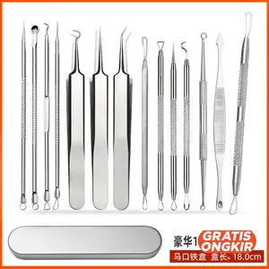 Alat Perlengkapan Komedo Jerawat Blackhead 14 PCS - PT14