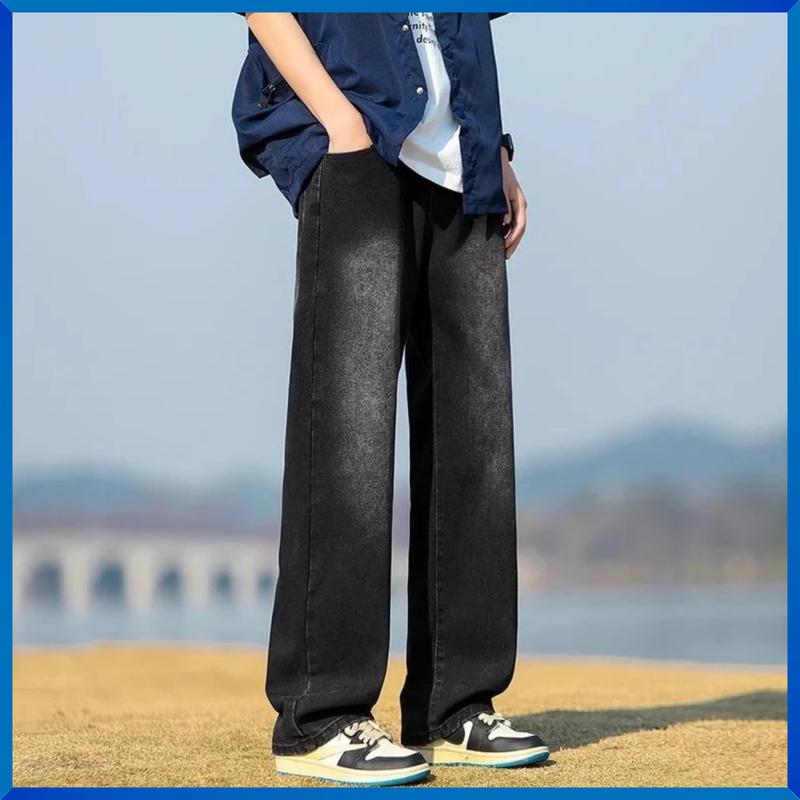 Quần jean ống suông CẠP THƯỜNG màu khói wash JEAN BOX 117 phù hợp mọi dáng người - hoàn cảnh Pants Menswear Nam 3