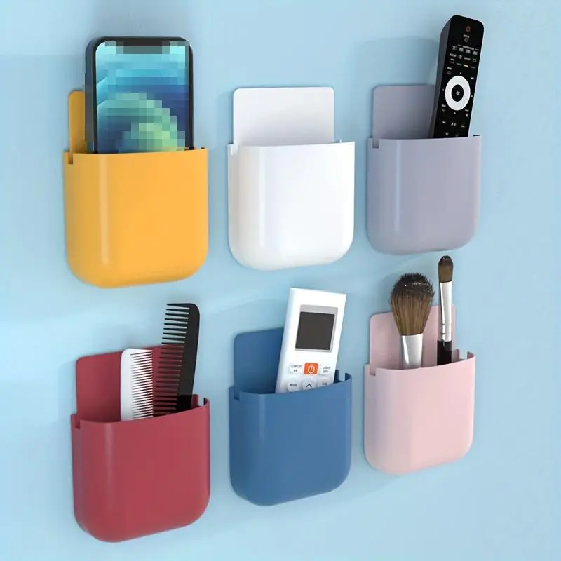 Wall Mounted Storage Box, Multipurpose Phone Charging Holder, Stationery Storage Box, Desktop Storage Box for Home Office