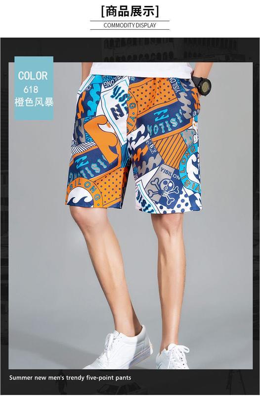 Product Introduction of Men's Summer Beach Pants Shorts Men's Fifth Pants Oversized Pirate Shorts Casual Large Trunks Quick-Dry Pants 8