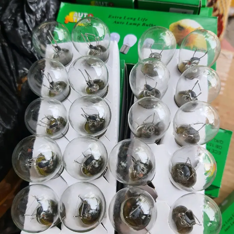 hộp 10 bóng đèn xi nhan, đèn phanh 12v 24v 21w xe tải, xe hơi, máy công trình Phụ Tùng 5