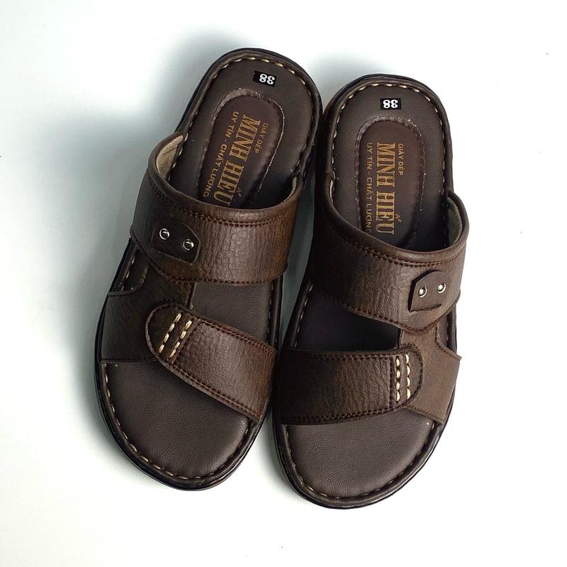 Dép nam Đẹp,KD01, dép nam cao cấp,dép nam Minh Hiếu quay ngang khâu viền 4 xung quanh bằng chi quan sự chắc chắn ,đường may tỉ mỉ không bong tróc KD01