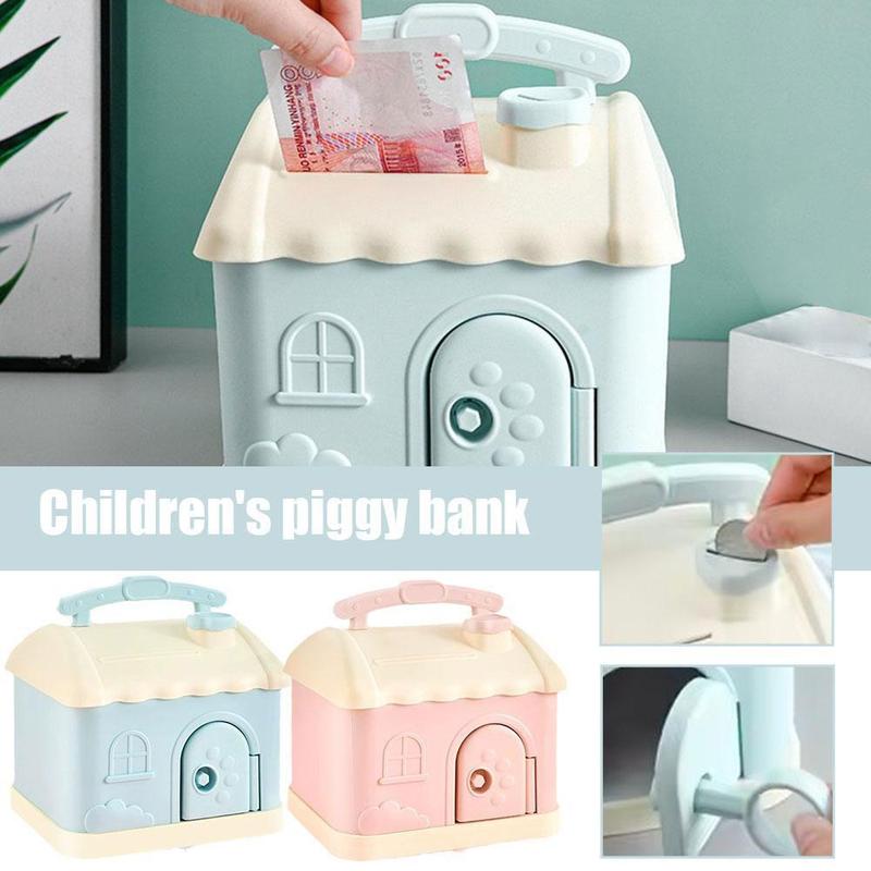 Product Introduction of Cute Cartoon Small House Money Bank Children's Gift Jar Savings B2D1 50
