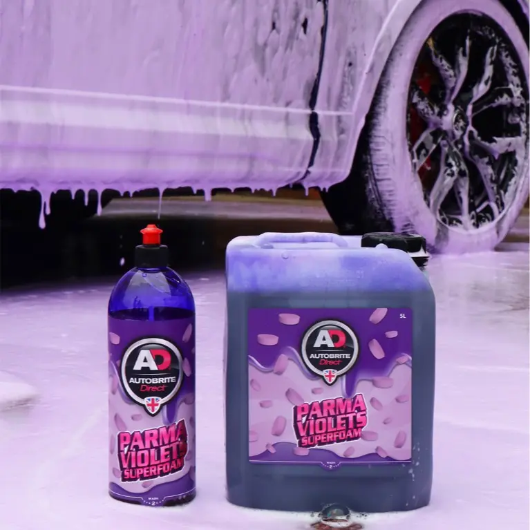 Autobrite Parma Violet Super Snow Foam - Biodegradable Foam for Light Dirt and Debris Removal with PH Neutral and Amazing Parma Violet Scent! 1