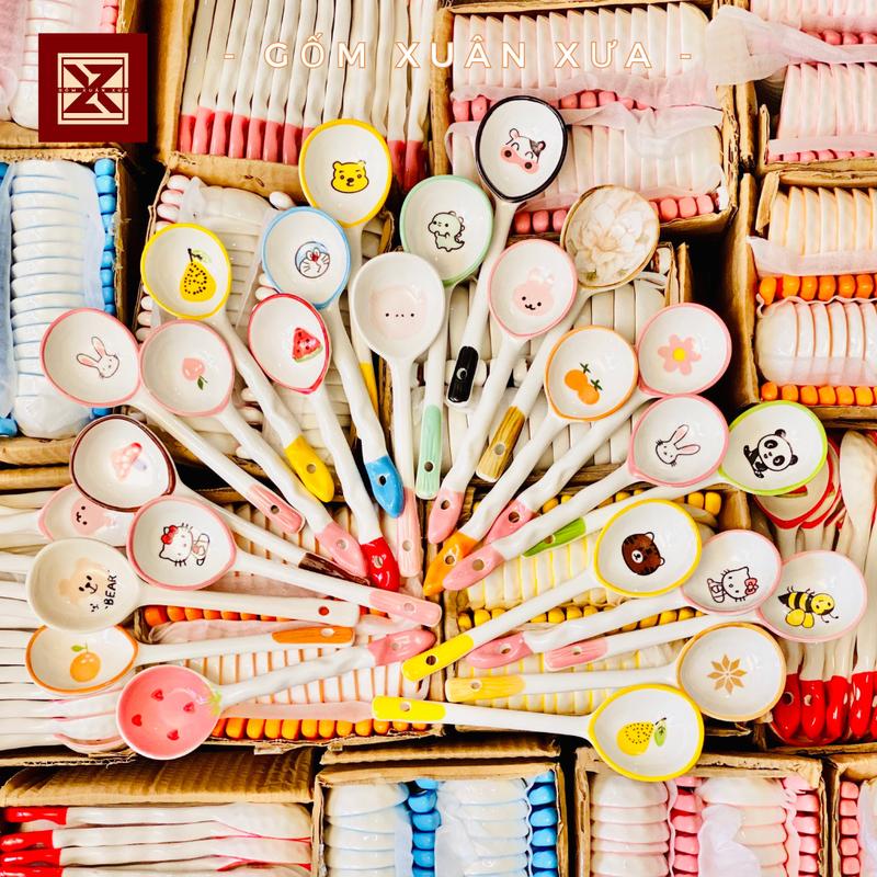 [DEAL SỐC] Bán lẻ Các Mẫu Thìa Sứ cho bé, Muỗng sứ Dễ thương Hot trend 2024 Gốm , thìa ăn chè, thìa cơm