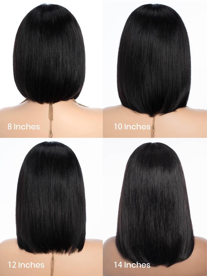 Product Introduction of 14 Inch Short Bob Wigs for Women, Gorgeous Fluffy Wigs without Bangs, Human Hair Wigs for Party, Daily Use 5
