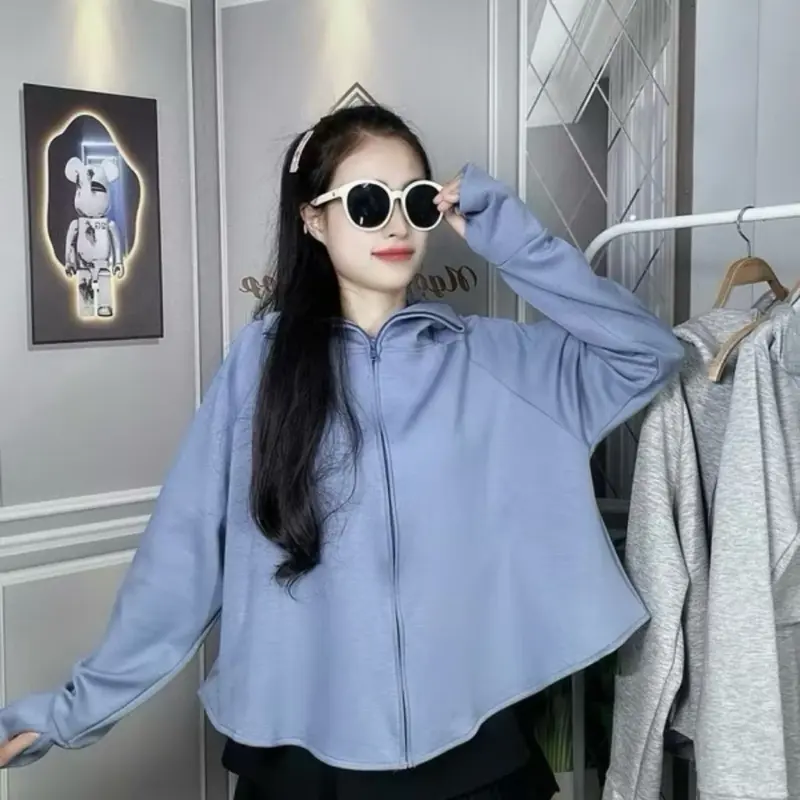 [ hàng loại 1]Áo Chống Nắng Nữ Cánh Dơi Nữ Croptop Mũ Vành Rộng Chất Umi Cotton Cao Cấp Dày Dặn Chống Tia UV Phong Cách Trẻ Trung