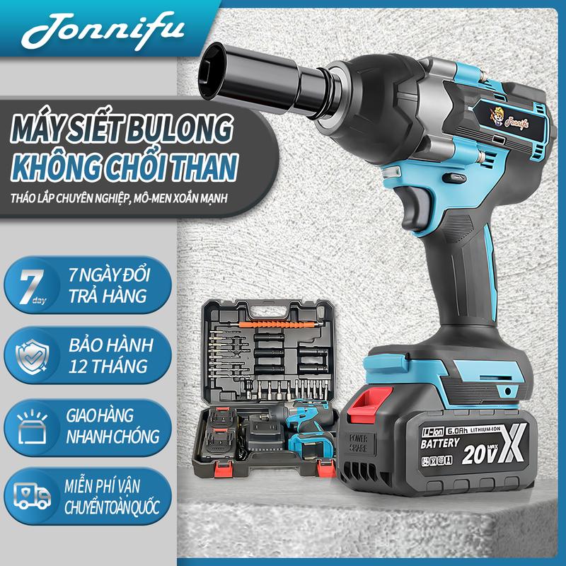  Máy Siết Bulong Pin Lithium Tonnifu 600NM Mở Ốc Bắn Tôn Động Cơ Không Chổi Than. siet  bulong dung maysiet máy  ban 