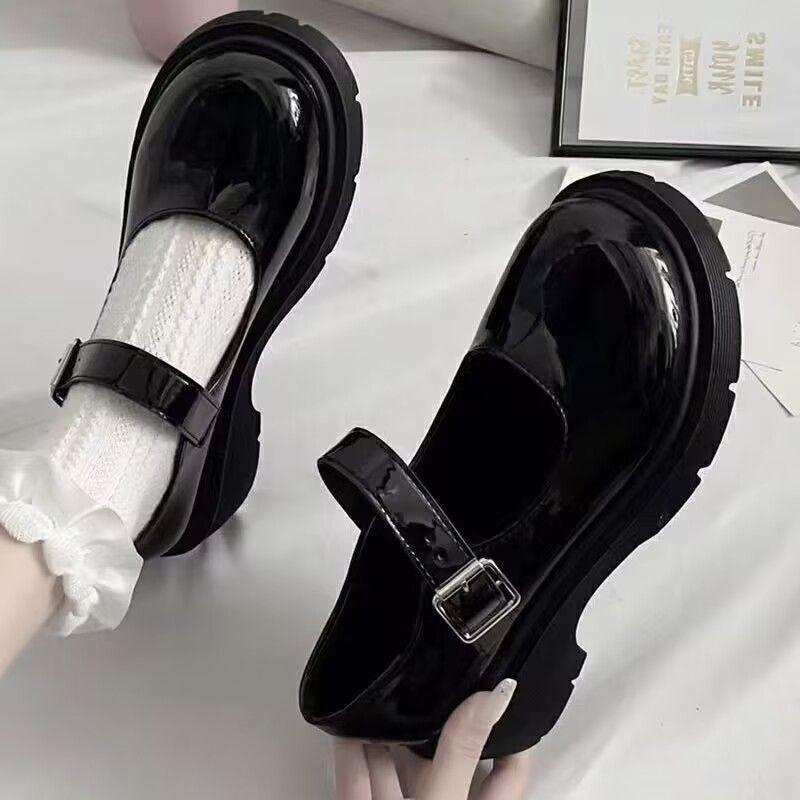 Giày Nữ, Cỡ Cực Lớn (31-46), Phong Cách Anh Quốc Giày Ngón Chân To, Thích Hợp Cho Học Sinh, Da Nhỏ Cổ Thấp, Đế Dày, Giày Mary Jane 41, Giày Nữ 42 4