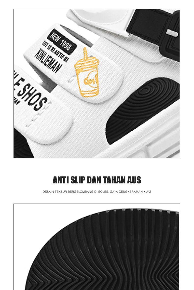 Sandal pria klasik Korea terbaru, bahan EVA, tahan aus dan lentur, tidak mudah berubah bentuk, harga terjangkau