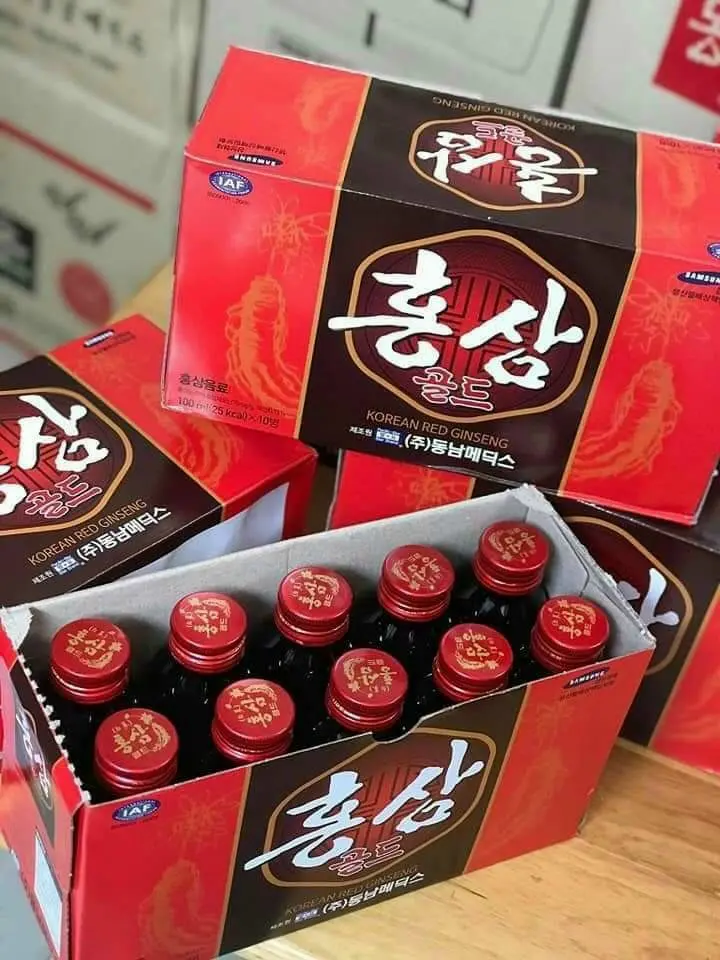 Nước Hồng Sâm Chai Hàn Quốc Hộp 10 Chai x 100ml