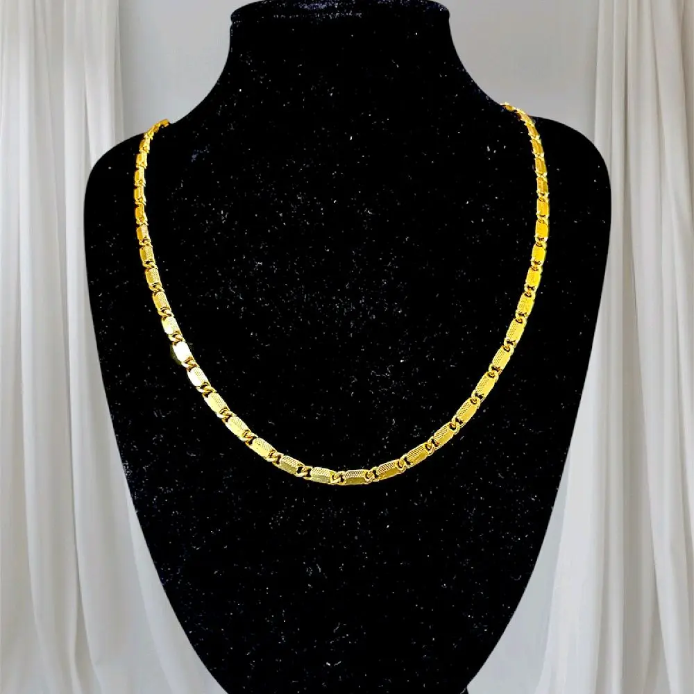 Dây chuyền dẹp thiết kế 5 chỉ, titan 18k cao cấp ko đen ko gỉ , bảo hành 18th về màu Trang Sức Kiềng Women Voi Chain Nữ