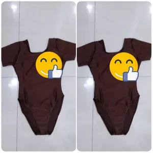 Kaos Manset - Lengan Pendek - Warna Coklat Tua - Whale Neck Baju Dalaman Wanita Polos Merah Maron Nyaman