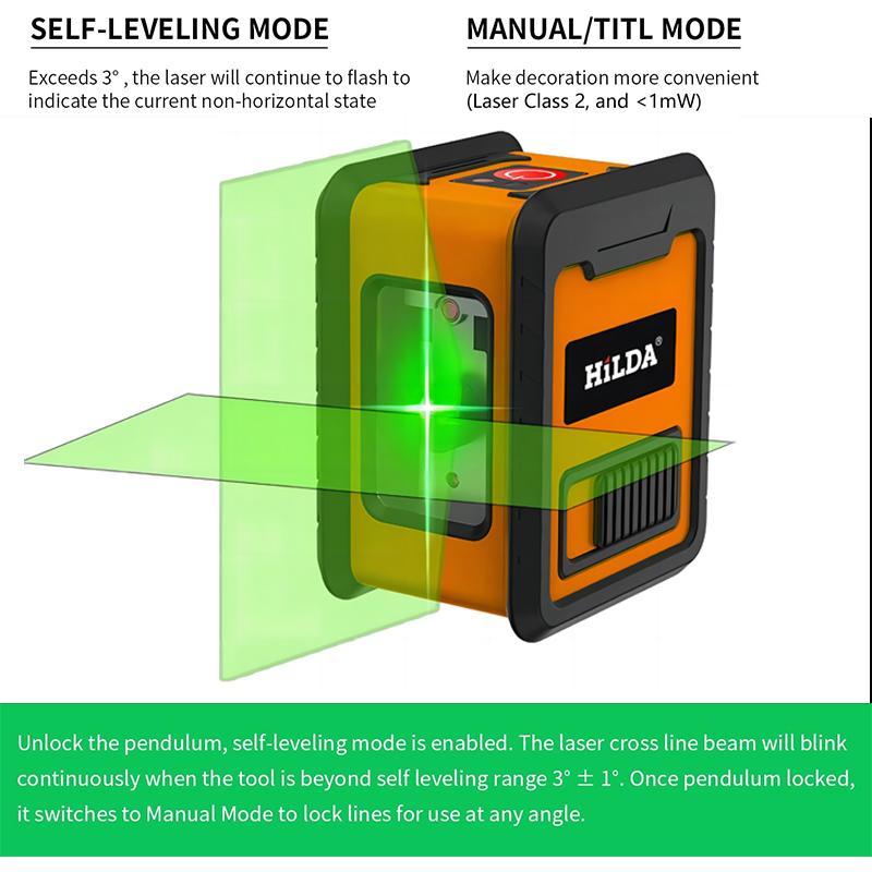 HILDA Portable Laser Level with Storage Bag, Waterproof & Dust-proof Level, Mini Level Tool for Home Office, Professional Optical Instrument for Home & Daily Use, Gifts 8