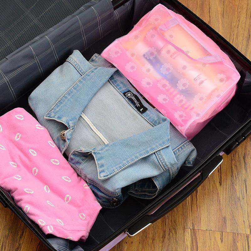 Túi Nhựa Đựng Mỹ Phẩm Đồ Trang Điểm Trong Suốt Có Khóa Kéo Nhiều Màu Sắc 3