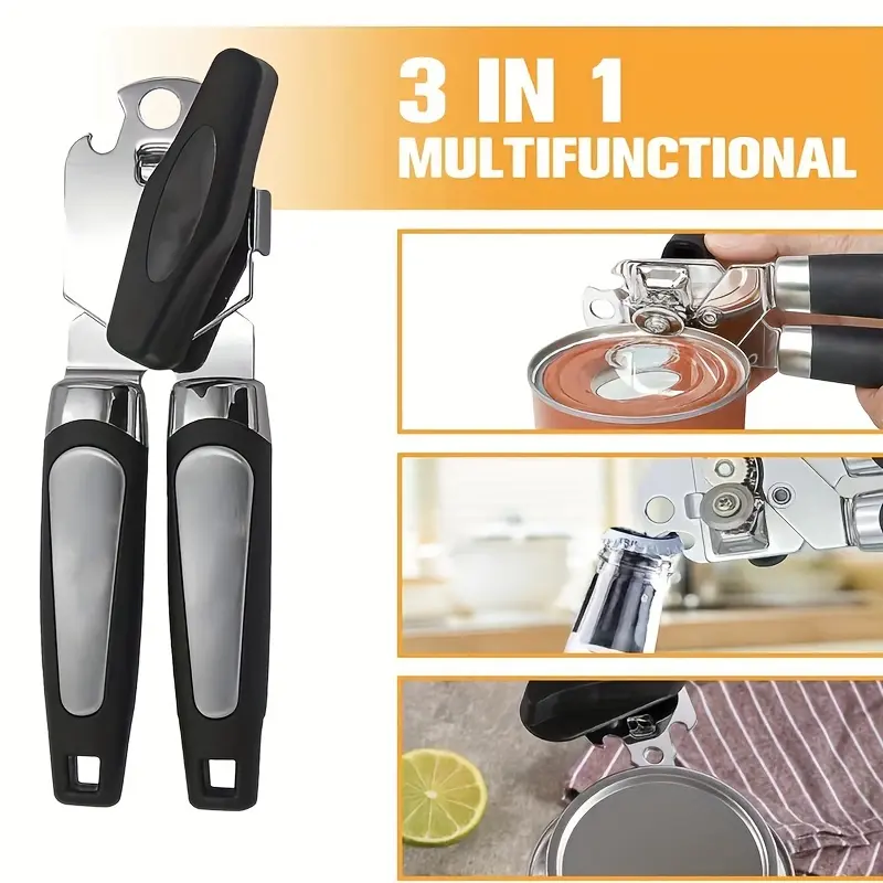 Higherhome 3in1 Stainless Steel Mutifuctional Can Opener Bottle Opener Tin opener Jar Opener