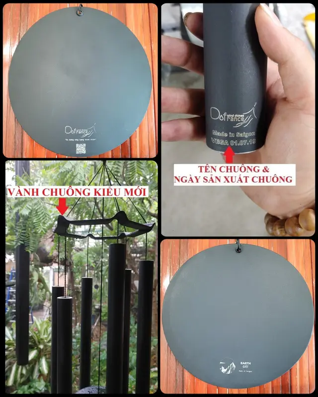 Chuông gió nhạc thiền Dofrance Nước 20 - Chuông gió tần số 432Hz đã được các cơ quan kiểm chứng xác thực 3